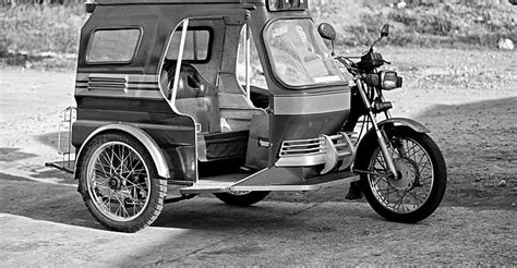Street In Bangkok With Tuk Tuk Transport Photo Background And Picture