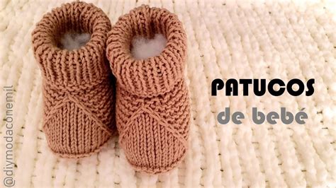 Botitas de bebé tejidas a dos agujas DIY moda con Emil YouTube