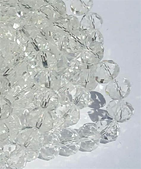 10mm Glass Beads 30 Pcs 10mm Clear Beads Faceted Glass Etsy