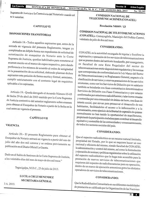 Sentencias Y Resoluciones Judiciales O Administrativashonduras 2013