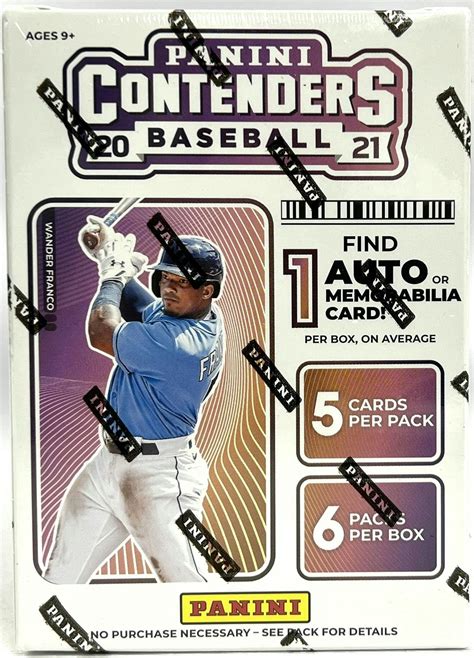 2021 Panini Contenders Baseball 6 Pack Blaster Box Wave Parallels