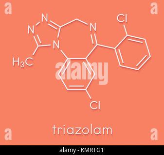 Triazolam Insomnia Drug Sleeping Pill Benzodiazepine Class Molecule