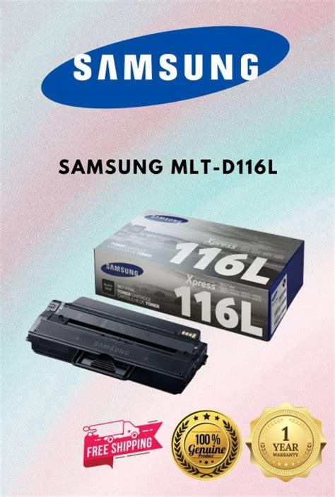 Samsung Mlt D116l Original High Yield Black Toner Cartridge Lazada