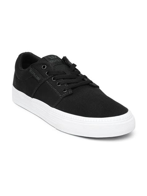 Buy Supra Men Black Solid Sneakers - Casual Shoes for Men 1460590 | Myntra