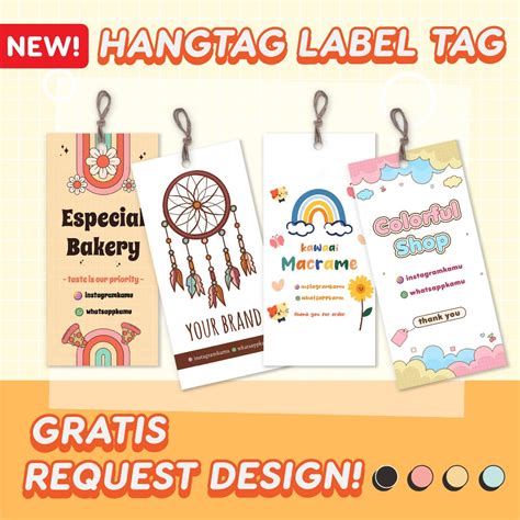 Jual Hang Tag Custom Sisi Tag Label Baju Aksesoris Merk Produk