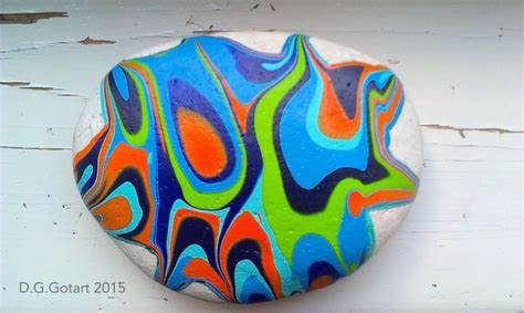 Gotart Studio Abstract Painted Stone 2015 Stone Painting Hand