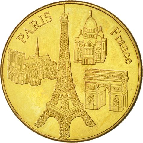 93375 Tourist Token Paris Tour Eiffel Undated AU 55 58 Médaille