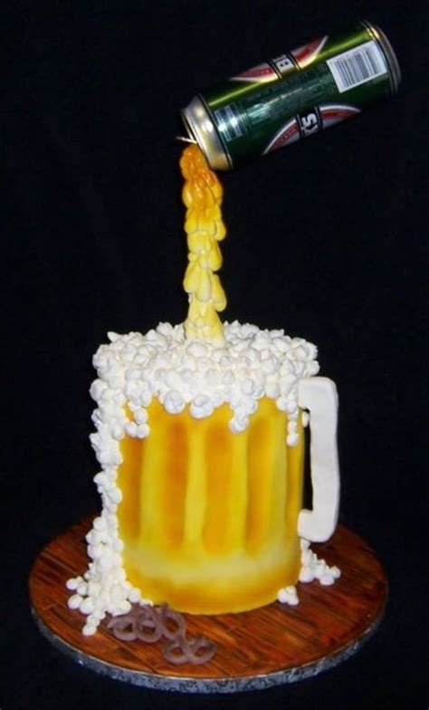 Pouring Beer Cake Made For A Friends Birthday He Loved It Was A Lot Of Fun To Make Thanks For