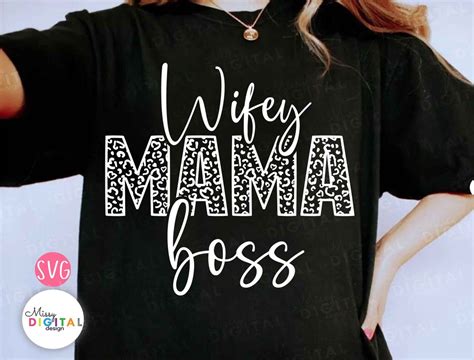 Wifey Mama Boss Svg Leopard Mama Sublimation Leopard Svg Boss Mom