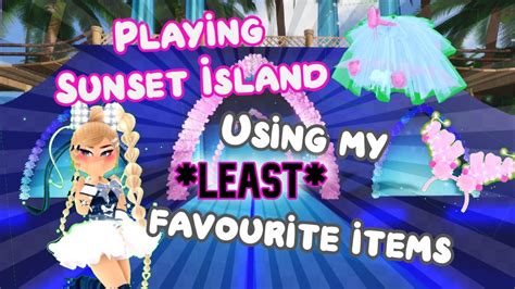 Playing Sunset Island Using My Least Favourite Items 🤭~royale High Roblox~ Youtube