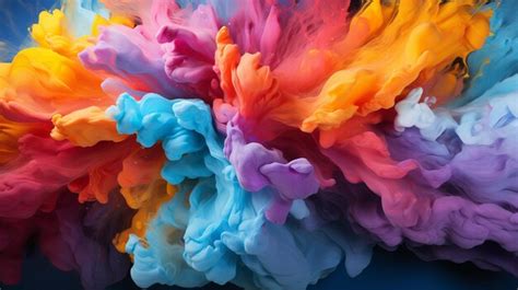 Premium Photo Colorful Background With Cool Rainbow Paint Splashes