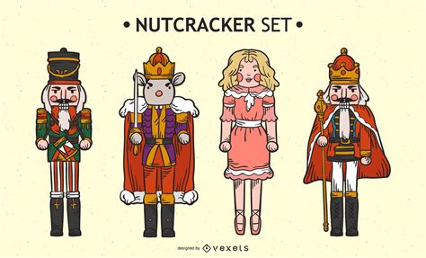 Nutcracker Character Set Vector Download