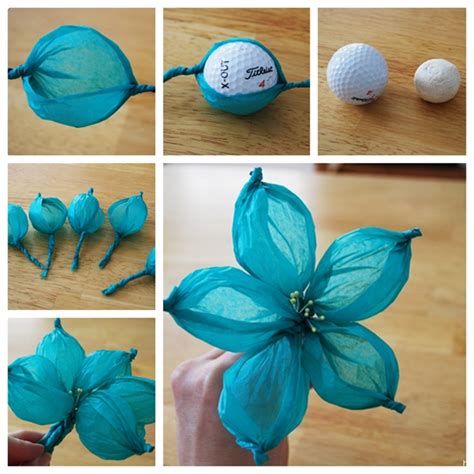 Wonderful Diy Gorgeous Paper Flower Using Golf Ball