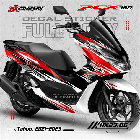 Jual Decal Sticker PCX 160 Tahun 2021 2022 2023 Full Body Desain Racing