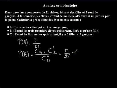 Exercices de probabilité en analyse combinatoire YouTube