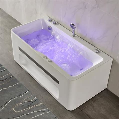 Empava In Acrylic Alcove Whirlpool Bathtub Hydromassage