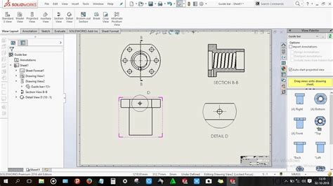 How To Do Section View And Detail View In Solidworks Youtube