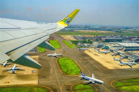 Haneda Airport Seen From The Plane Editorial Photography Image Of