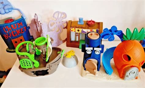 IMAGINEXT SPONGEBOB SQUAREPANTS Krusty Krab Chum Bucket Bikini Bottoms Playset PicClick UK