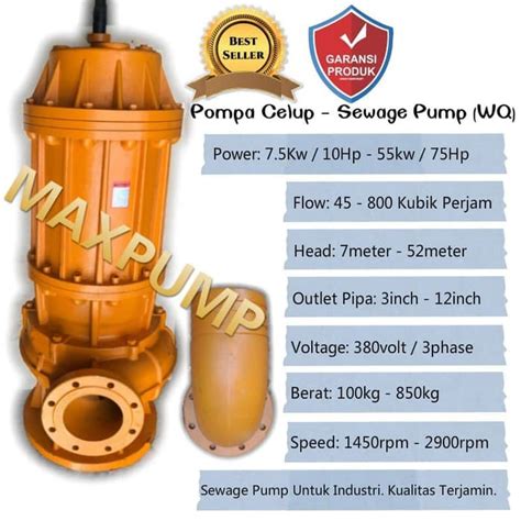 Jual MAXPUMP 200WQ300 7 11 Pompa Celup Air Kotor Dan Limbah Jet Aerator