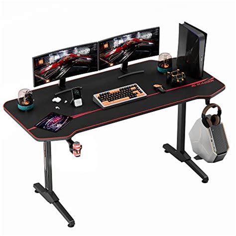 Tribesigns U Shaped Computer Desk With Hutch Inches Gaming Desk With