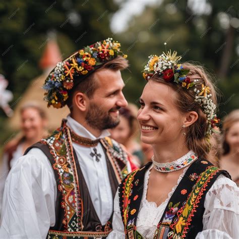 Premium Photo Traditional Lithuanian Wedding Celebration Cultural