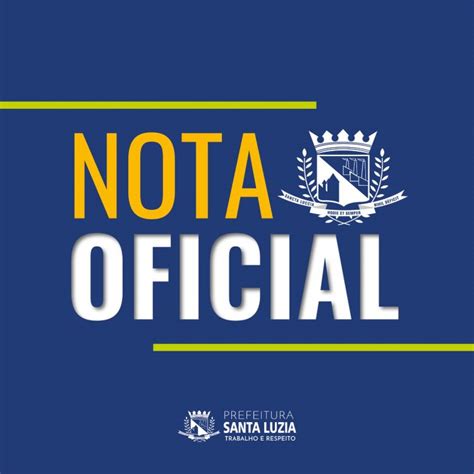 Nota Oficial Prefeitura Municipal De Santa Luzia