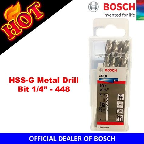 Bosch Hss G Metal Drill Bit 1 4 10pcs Per Pack 448 Lazada Ph