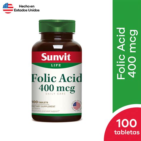 Sunvit Folic Acid 400mcg Tableta Inkafarma