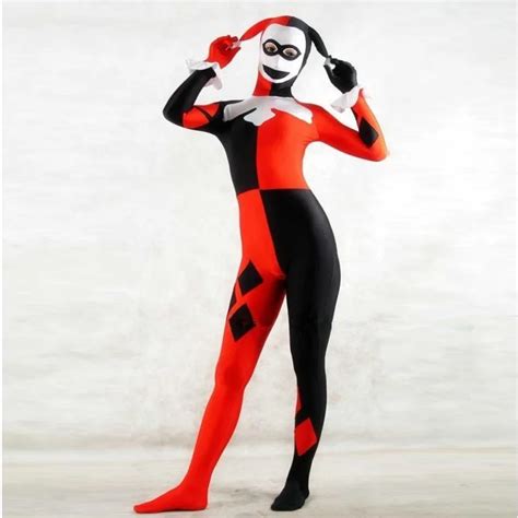 High Quality Womens Adult Halloween Harley Quinn Clown Cosplay Costumes