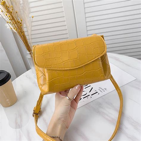 Buy Stone Pattern Pu Leather Crossbody Bags For Women Luxury Shoulder Bag At Affordable Prices