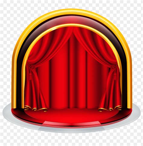 Stage With Red Curtains Clipart Png Photo - 43250 | TOPpng