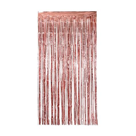 Rose Gold Metallic Foil Fringe Tinsel Curtain Garlands Photography