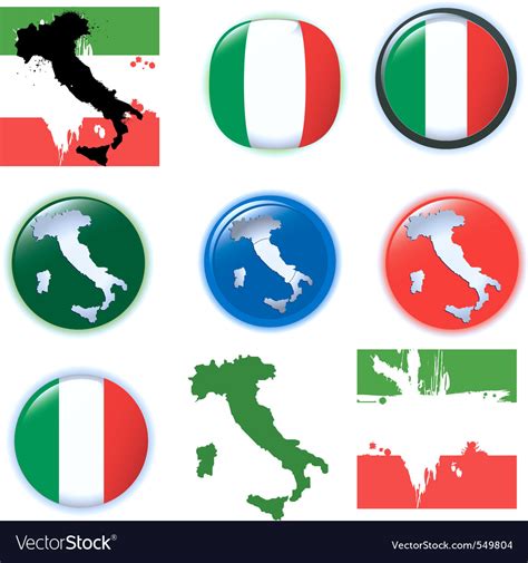 Italian Symbols Royalty Free Vector Image Vectorstock