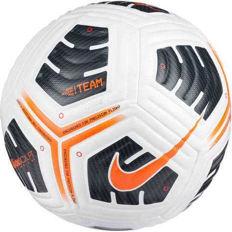 Nike Academy Pro Soccer Ball - White & Black with Total Orange - SoccerPro