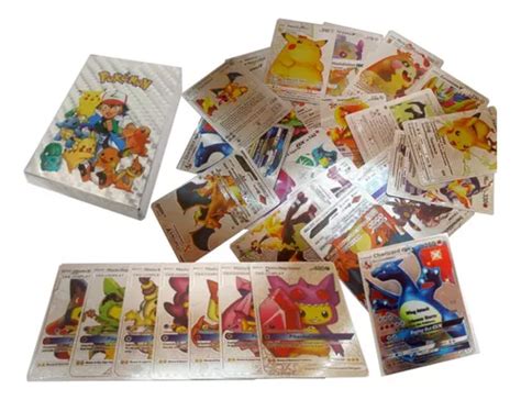 Booster Cartas Pokemon Folha De Ouro Prata Sem Repetidas