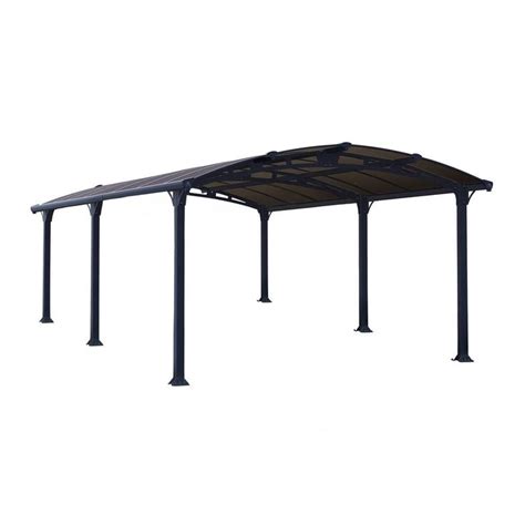 Palram Arcadia Carport Car Canopy And Shelter Grey Gray