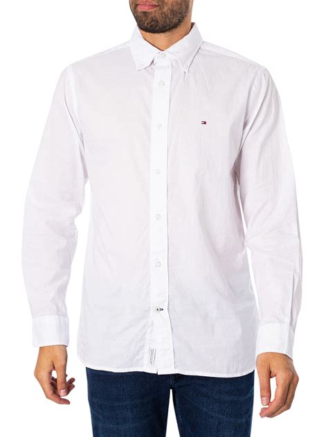 Tommy Hilfiger Core Flex Poplin Shirt White Standout