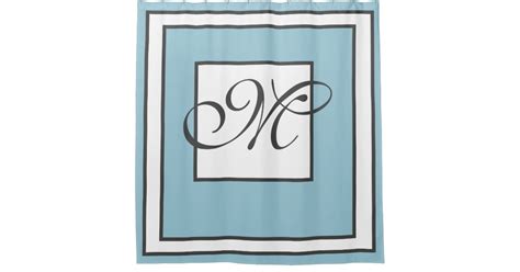 Contemporary Monogrammed Shower Curtain Zazzle