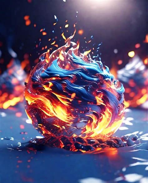 Premium Photo | Fire and ice hot smoke motion effect