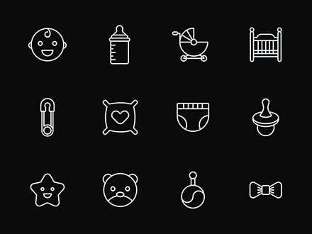 Free Baby Icons Ai Sketch