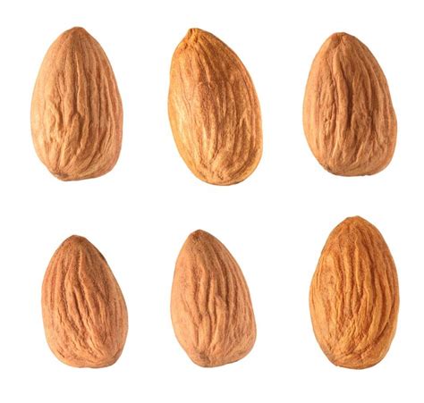 Premium Photo Almond Set Isolated On White Background