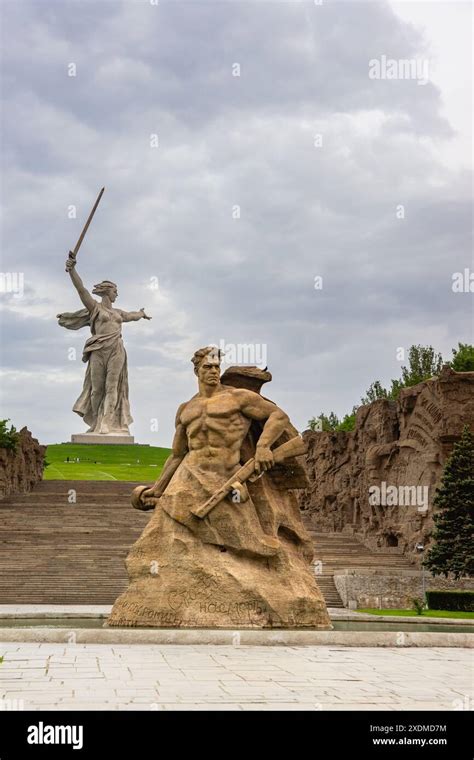 Russia Volgograd June Monument Ensemble Heroes Of The