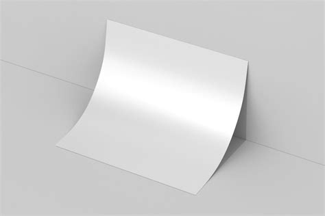 Uma Folha De Papel Branca Um Fundo Branco Foto Premium