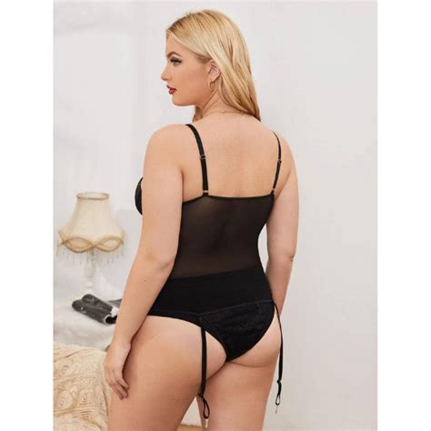 Bustier Encaje Y Tul Plus Margarita Sex Shop