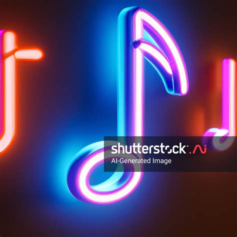Neon 3d Image Musical Signs Ai Generated Image 2294393693 Shutterstock