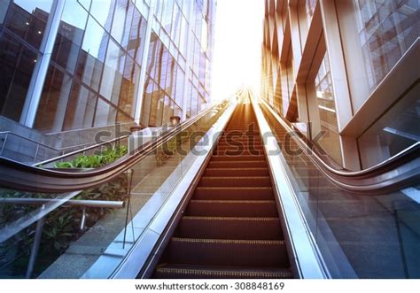 City Outdoor Escalator Under Sun Stock Photo Edit Now 308848169