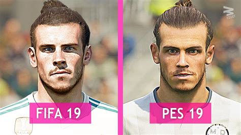 Fifa Vs Pes Real Madrid Faces Comparison Youtube