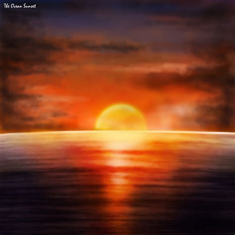 Ocean Sunset Drawing at GetDrawings | Free download