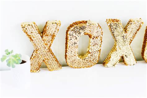 Sequin Crafts - DIY XOXO Letters